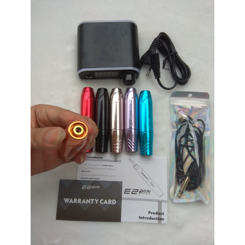 Máy Pen E2 Phun Xăm Môi LoGo in Chìm Chính Hãng, Máy Pen Mini TATTOO Bảo Hành 6 Tháng