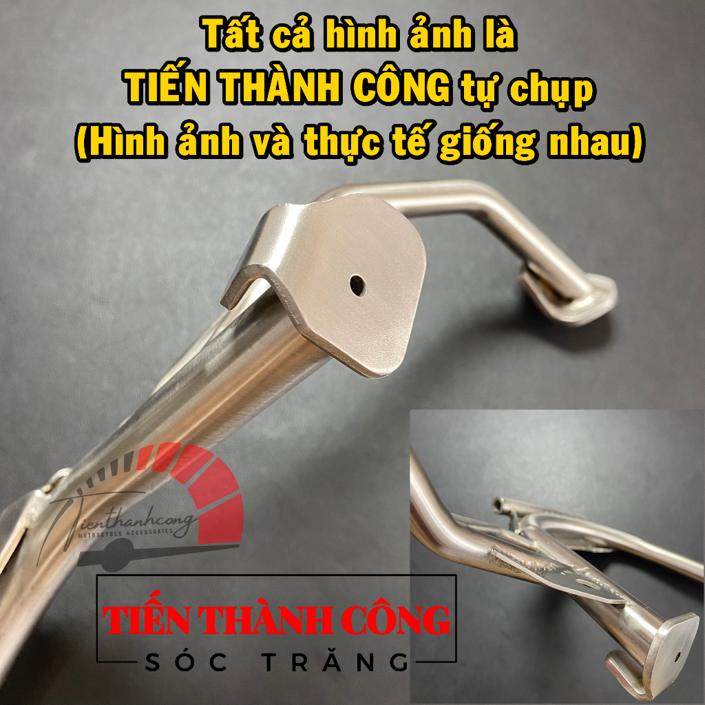 Combo 2 món xe Vario và Click Thái 100% INOX 304 gồm: Chân chống đứng và chống nghiêng