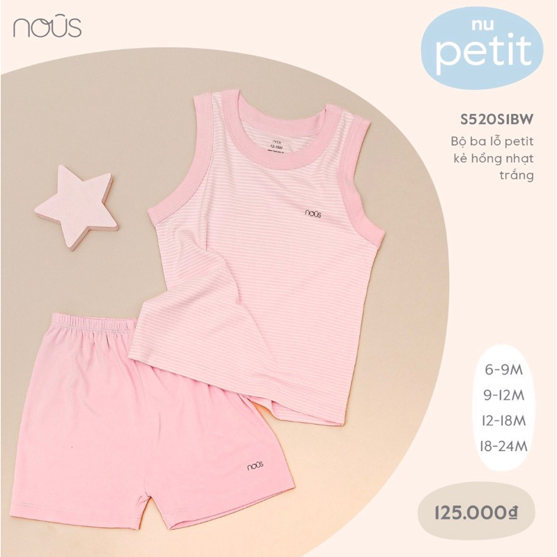 Bộ 3 lỗ Petit trắng hồng