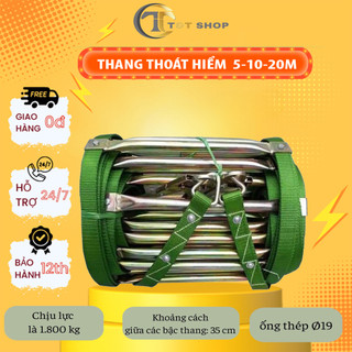 Thang dây thoát hiểm chung cư nhà cao tầng - thang dây 5,10,20m - bảo vệ gia đình