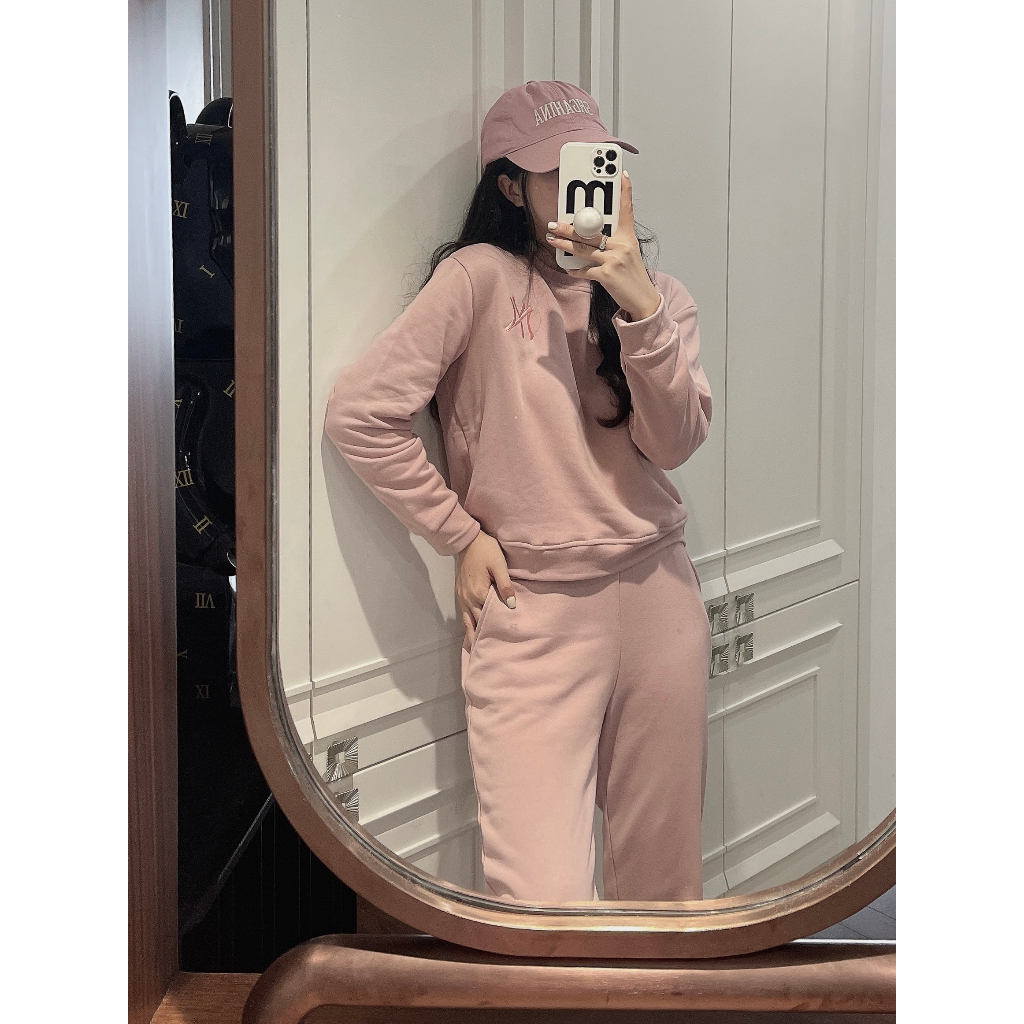 BỘ NỈ DƯ MLB NYI MÀU HỒNG