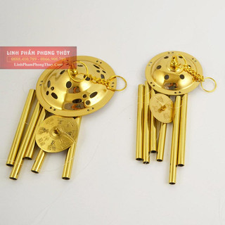 Chuông gió đồng phong thuỷ 1 tầng 6 thanh 2in-5x58cm-100g