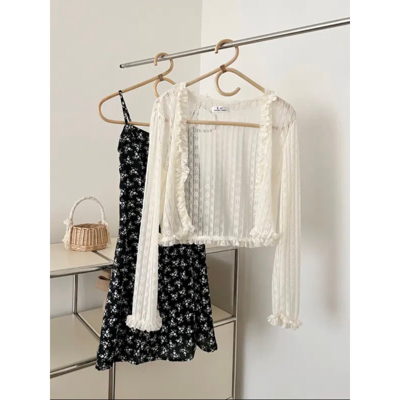 SET VÁY HOA NHÍ 2S MIX CADIGAN REN BÈO”CALA” TIỂU THƯ