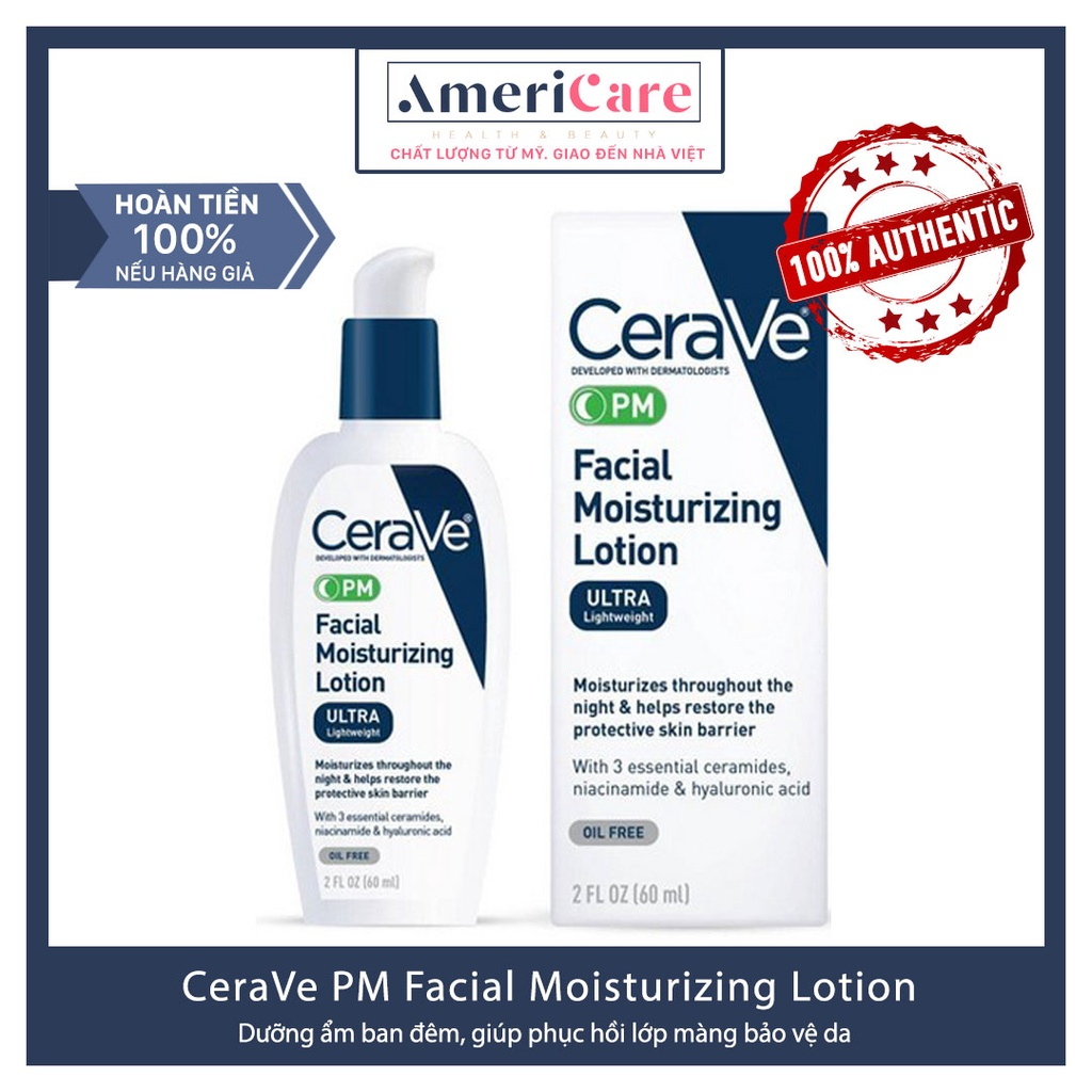 Kem dưỡng ẩm CeraVe Facial Moisturizing Lotion PM 4% Niacinamide 89ml