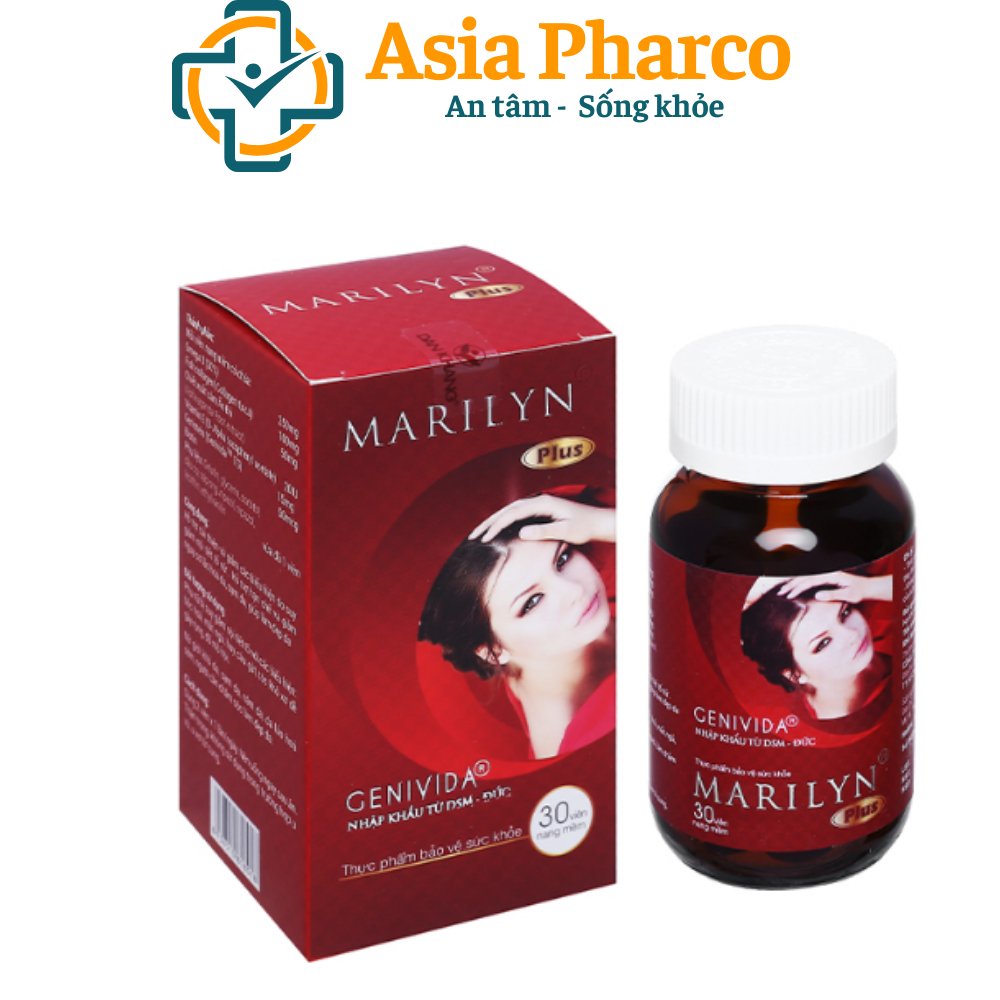 Viên Uống Marilyn Plus Giúp Cân Bằng Nội Tiết Tố Cải Thiện Sinh Lý Nữ - Hộp 30 Viên