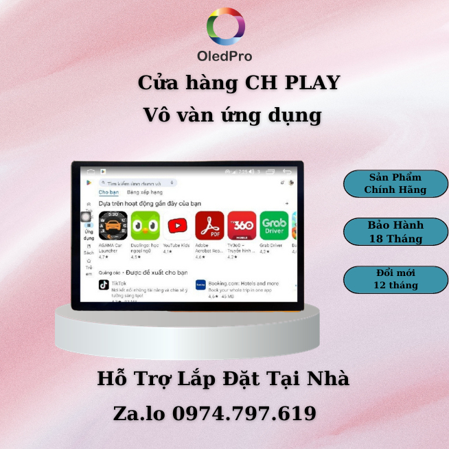 Màn Hình DVD Android Ô Tô OLEDPRO PREMIUM 13 inch hàng chính hãng cao cấp bảo hành 18 tháng 1 năm đổi mớ