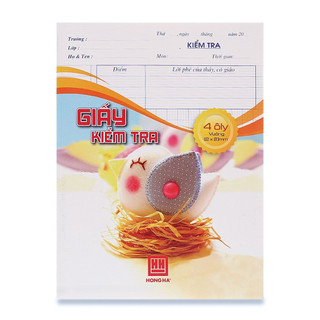 Tập kiểm tra 4 ô ly dream 4923 hồng hà định lượng 80gsm