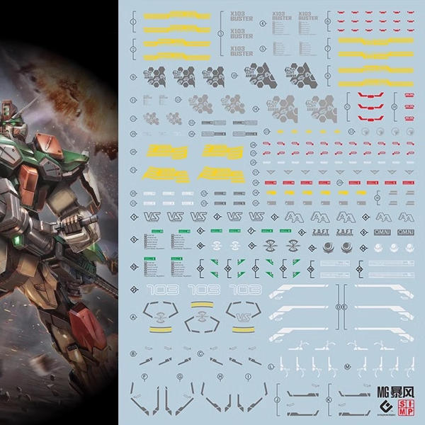 Decal nước MG Buster Gundam