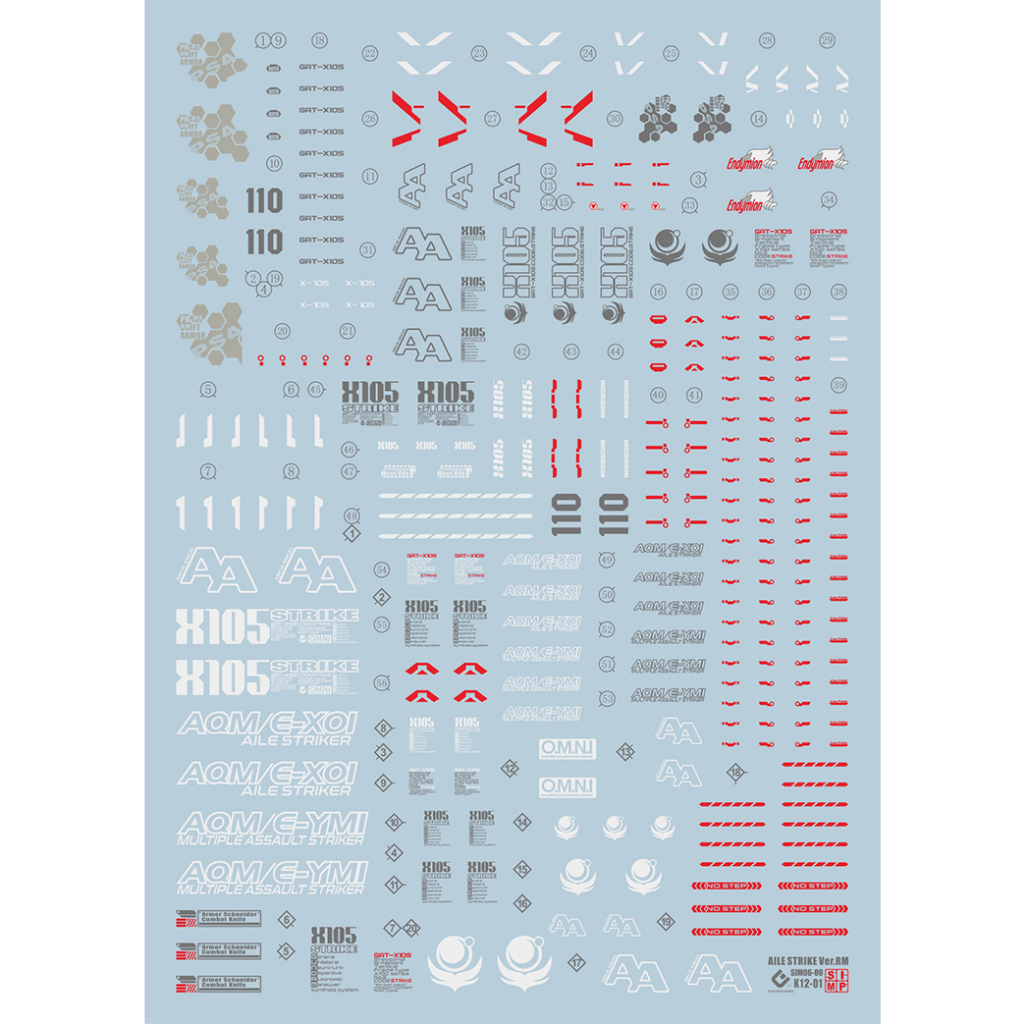 Đề can - Decal nước cho mô hình lắp ráp MG Strike Aile RM