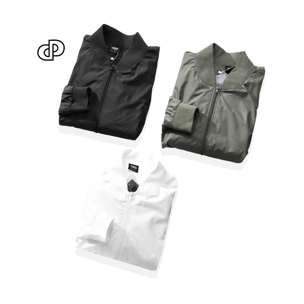 Áo khoác nam bomber PUNDOHOMME chất dù trượt nước nhẹ màu dễ phối PUNDO AKPD37