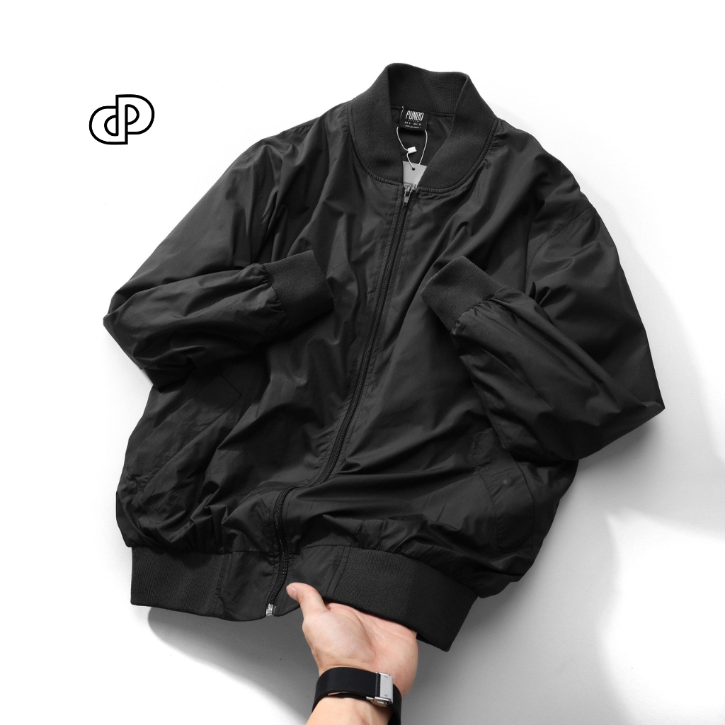 Áo khoác nam bomber PUNDOHOMME chất dù trượt nước nhẹ màu dễ phối PUNDO AKPD37