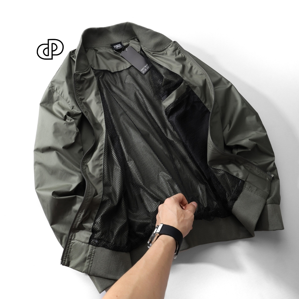Áo khoác nam bomber PUNDOHOMME chất dù trượt nước nhẹ màu dễ phối PUNDO AKPD37