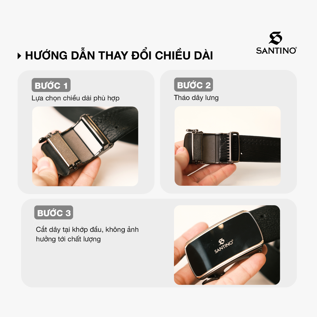 Thắt Lưng Nam Cao Cấp Santino, Da Bò Tự Nhiên 100% Cao Cấp M1 Sang Trọng, Lịch Sự