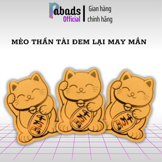 Miếng Dán Sticker Mèo Thần Tài cho điện thoại Linh Vật May Mắn Thu Hút Tài Lộc balu