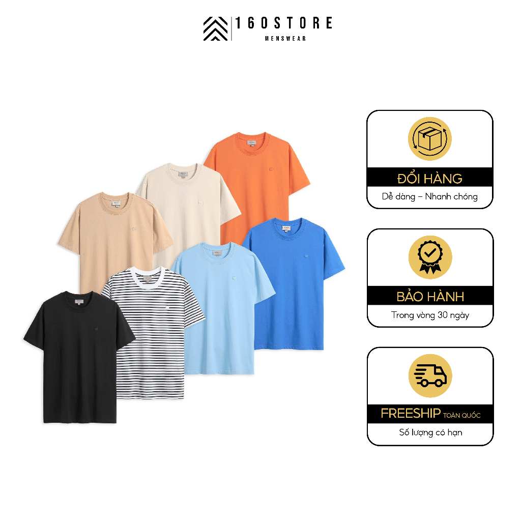 Áo Thun Nam ICONDENIM Trơn W Logo Thêu Nổi - ATID0253