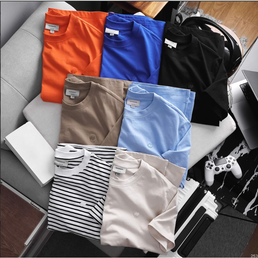 Áo Thun Nam ICONDENIM Trơn W Logo Thêu Nổi - ATID0253