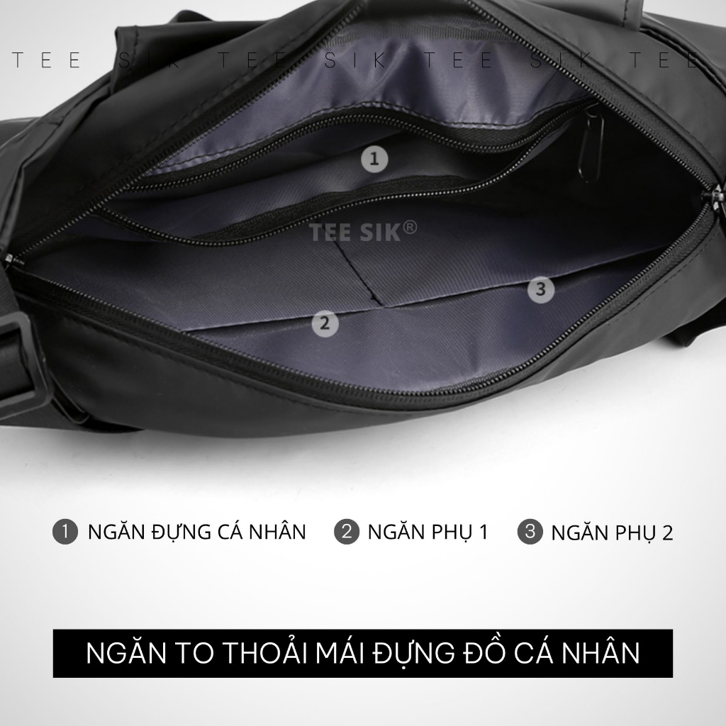 Túi nam đeo chéo TEE SIK túi đeo chéo na cao cấp chống nước khóa từ chống giật unisex nhiều ngăn đựng vừa Ipad mini TS55