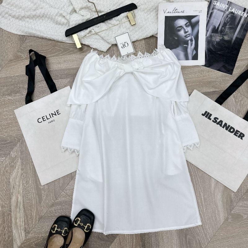 Váy trễ vai nơ QP