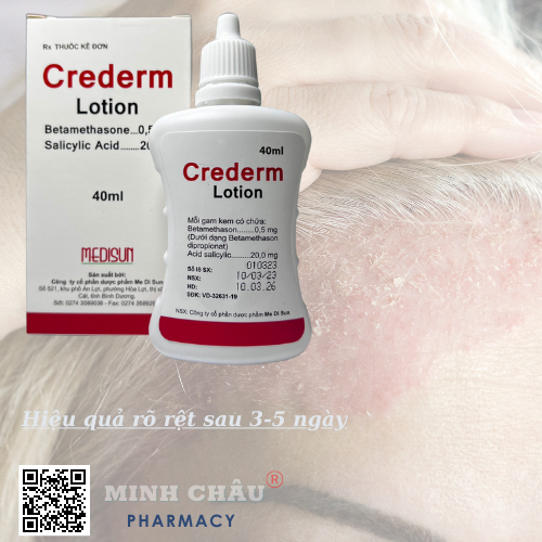 Crederm lotion 40 ml - Kem dưỡng chăm sóc da Chàm, Vẩy nến, Nấm da đầu, công thức Beprosalic lotion.