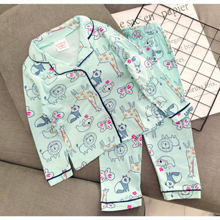 [FLASH SALE] Đồ bộ bé gái, bộ ngủ dài tay cho bé gái size 8-25KG chất thun cotton mềm mịn mát