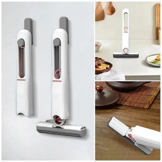 Cây lau mini tự vắt thông minh gấp gọn 25cm, Cây lau bàn bếp đa năng siêu thấm hút lau bàn, lau kính, lau sàn....