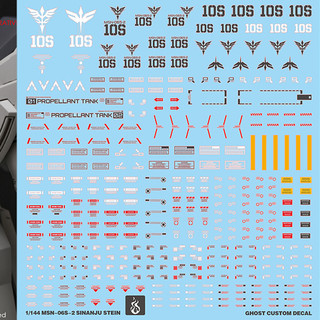 Decal nước cho mô hình lắp ráp HG Sinanju Stein / Stein NT ver.