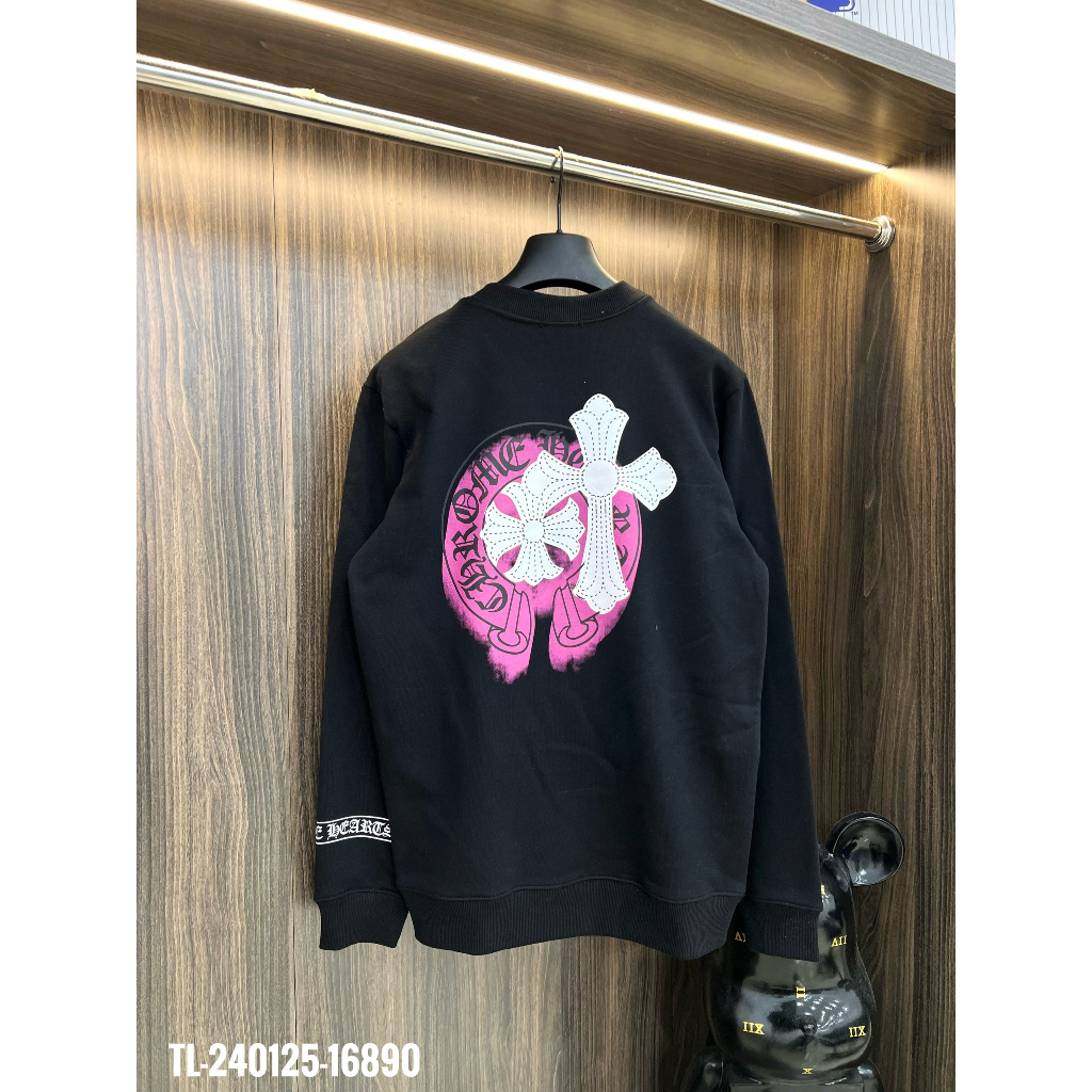 🔥Hot🔥Áo nỉ Chrome Hearts in hình lưng thiết kế hot trend Nam nữ Thu Đông 2023