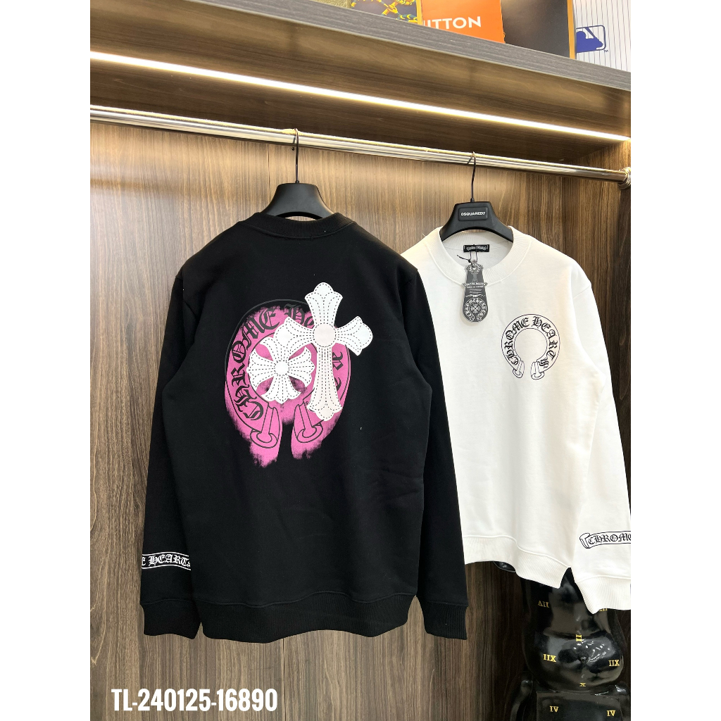 🔥Hot🔥Áo nỉ Chrome Hearts in hình lưng thiết kế hot trend Nam nữ Thu Đông 2023