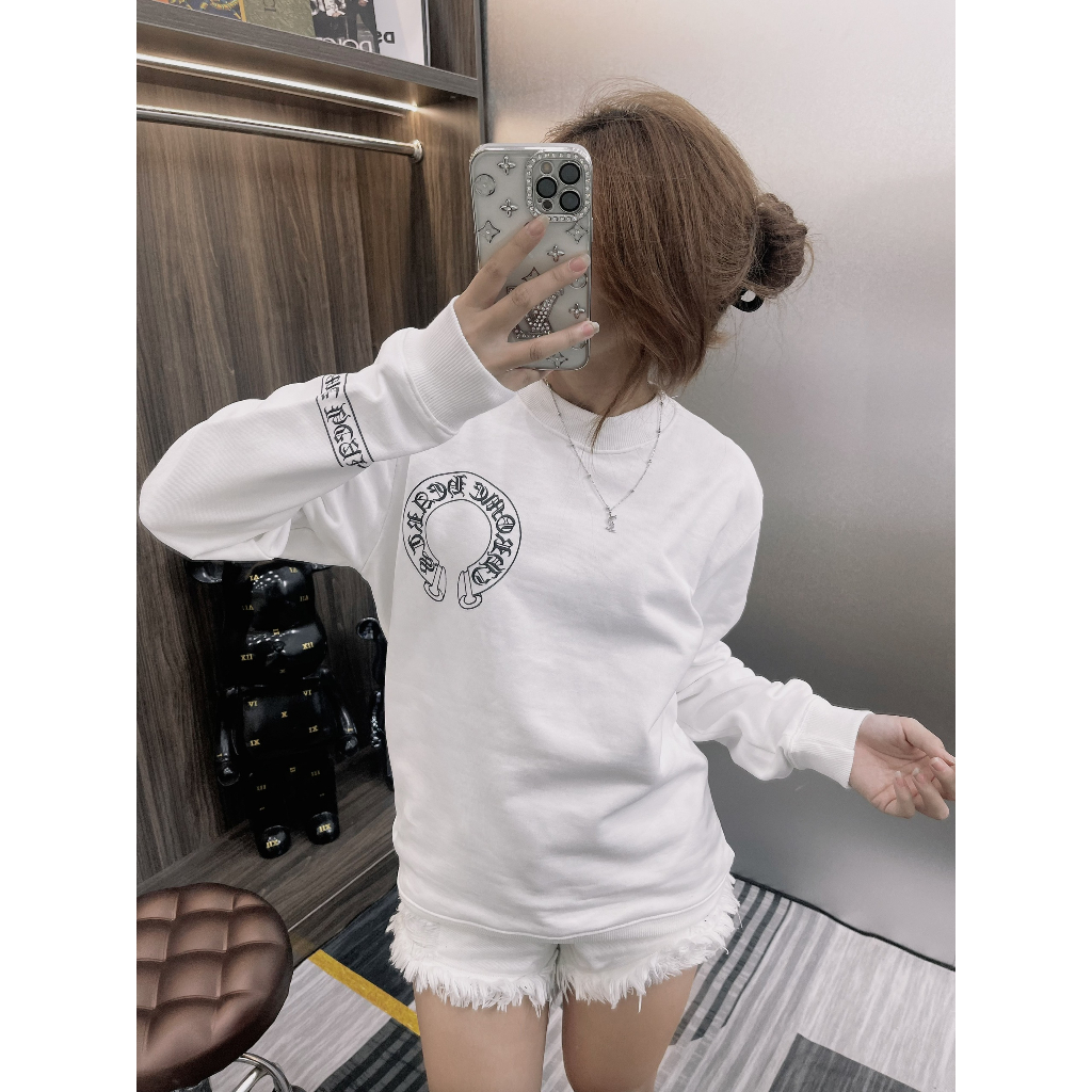 🔥Hot🔥Áo nỉ Chrome Hearts in hình lưng thiết kế hot trend Nam nữ Thu Đông 2023