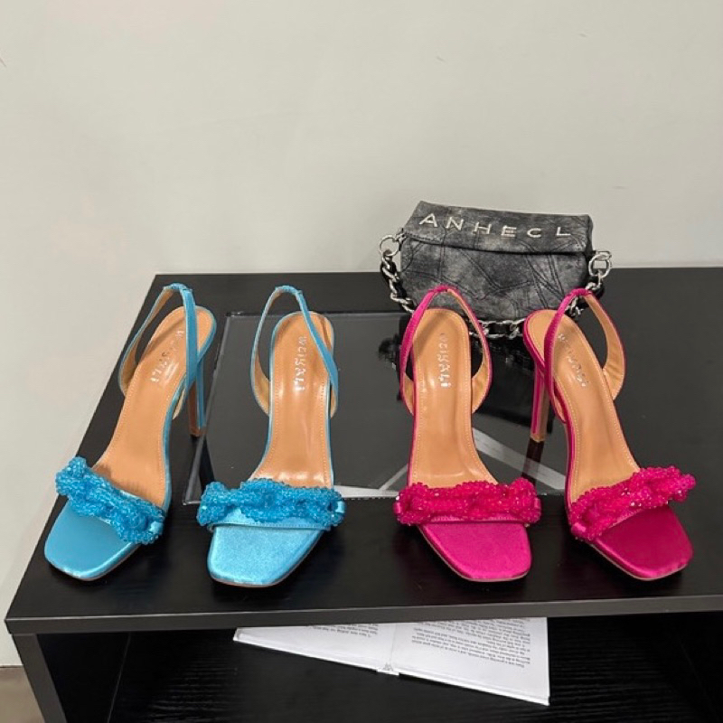 ORDER 🌹 Giày quai ngang xích xoắn gót nhọn 11cm 35-41