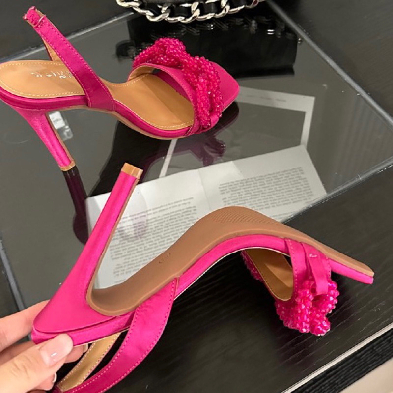 ORDER 🌹 Giày quai ngang xích xoắn gót nhọn 11cm 35-41