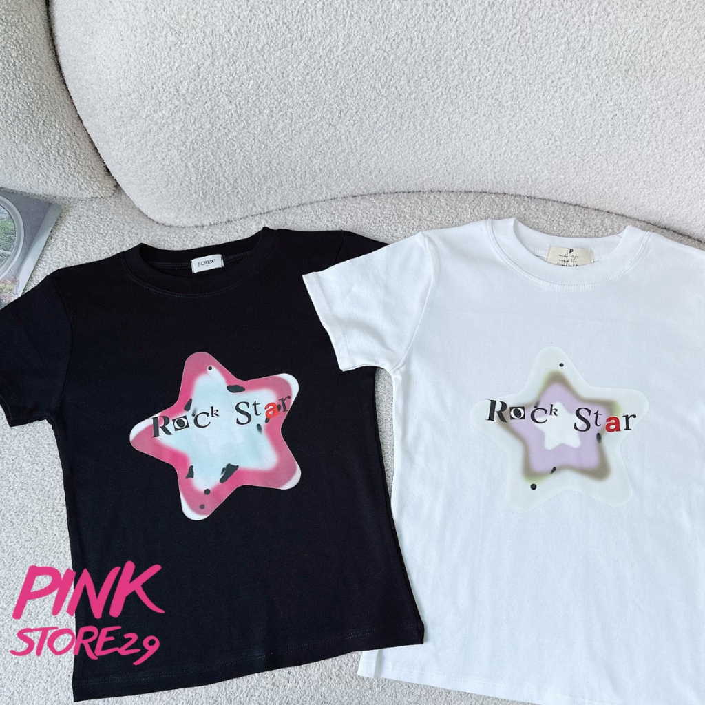 Áo thun Baby Tee PINKSTORE29 in hình Ngôi Sao ROCK START A5674