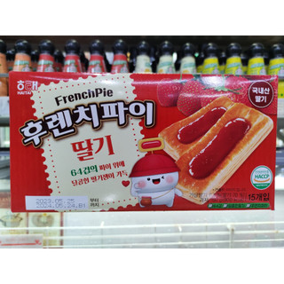 Bánh quy nhân mứt dâu tây hàn quốc 192g - 후렌치파이 딸기
