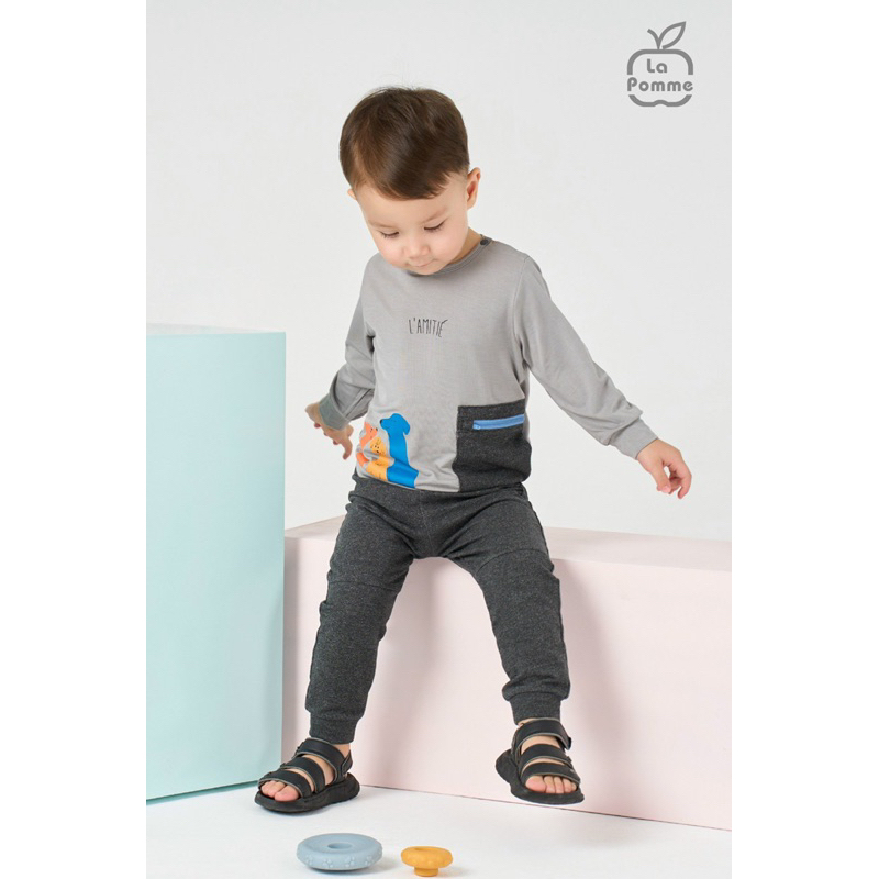 Bộ đồ dài cho bé trai bé gái hãng la pomme