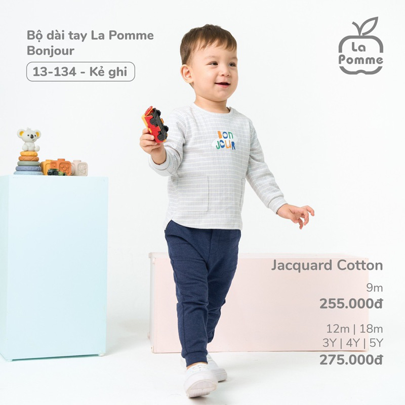 Bộ đồ dài cho bé trai bé gái hãng la pomme
