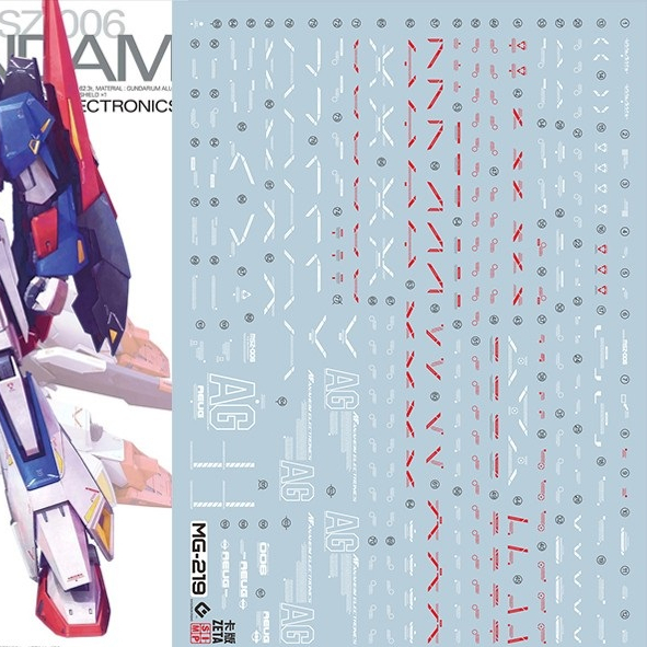 Đề can - Decal nước cho mô hình lắp ráp MG Zeta ver.Ka / Zeta ver.2 / Zeta 3
