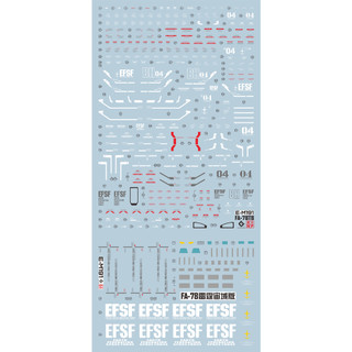 Decal nước MG FA-78 Full Armor Gundam Thunderbolt ver.Ka