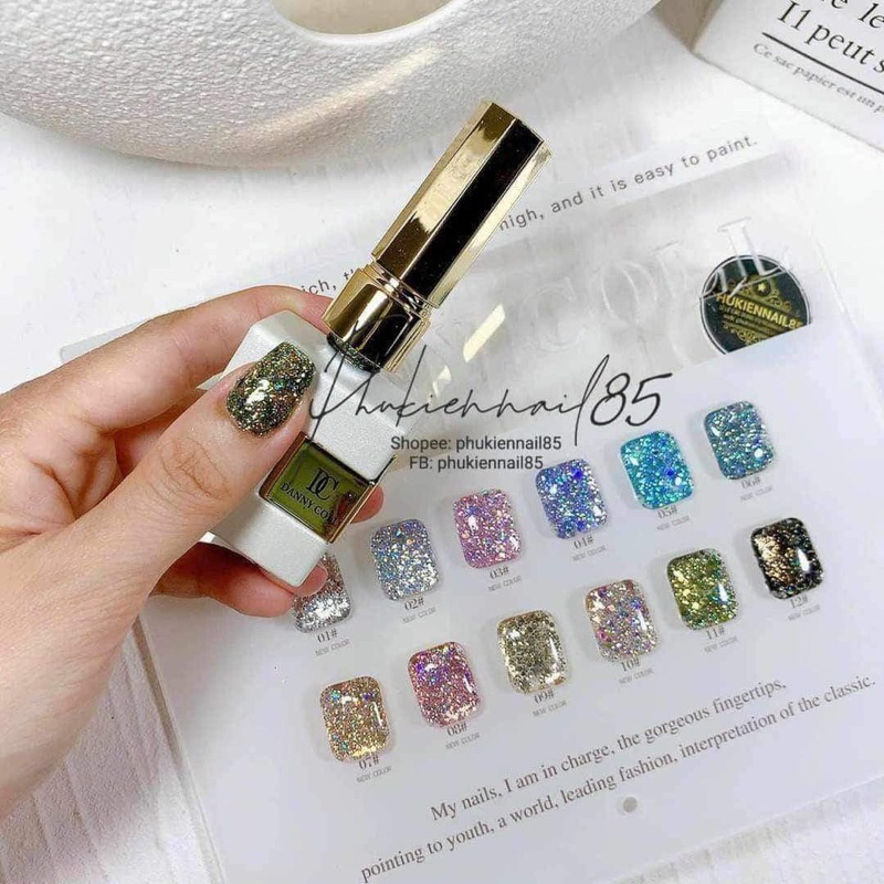 Sơn nhũ danny coll 12 chai xịn loại 1/ Sơn nhũ 12 chai chính hãng danny coll/ sơn nhũ 12 chai siêu sáng