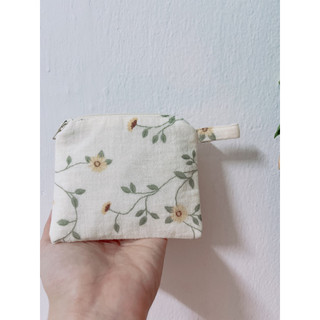 Ví Mini vải Muslin hoa handmade