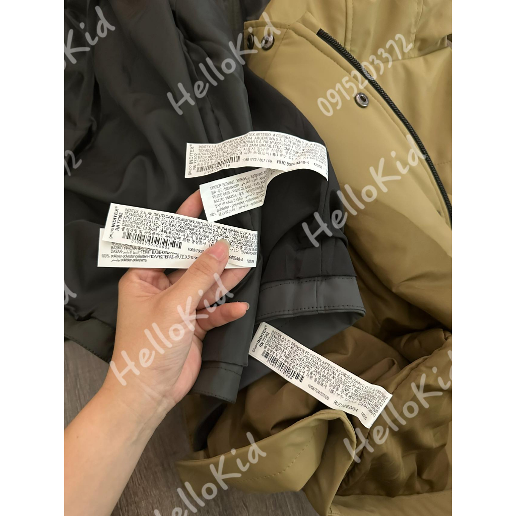 Áo raincoat mỏng nhẹ zxr bé