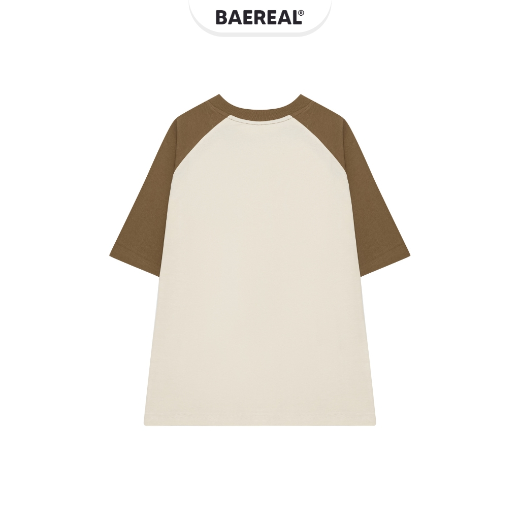 Áo thun phối tay unisex form oversize cotton 250gsm BAEREAL co giãn thoáng mát ATBR024