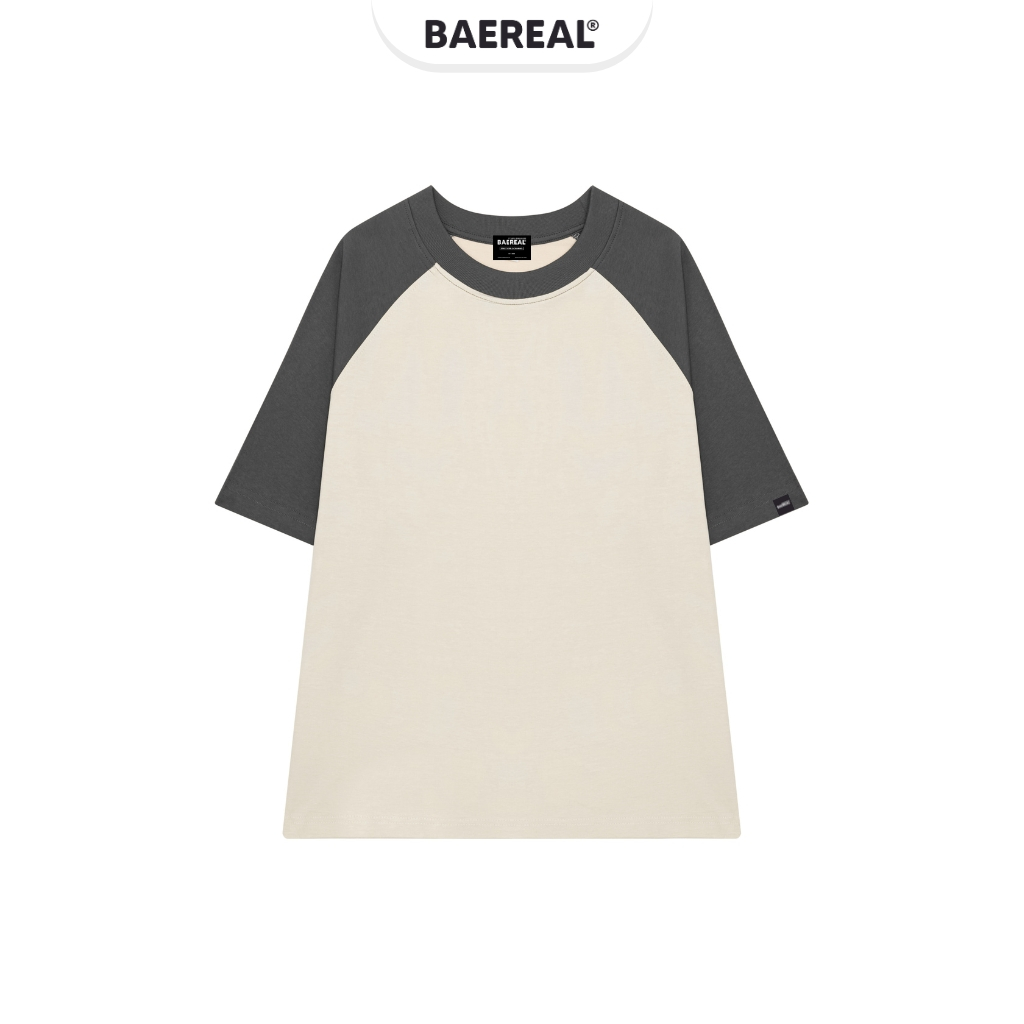 Áo thun phối tay unisex form oversize cotton 250gsm BAEREAL co giãn thoáng mát ATBR024