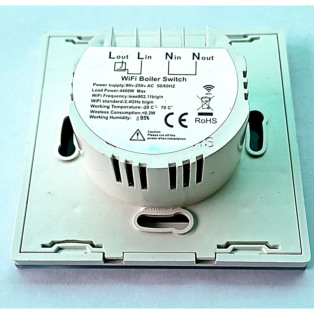 Công tắc nóng lạnh wifi Tuya 86x86mm - Điều khiển, hẹn giờ, đặt lịch trình trên điện thoại qua app Smartlife