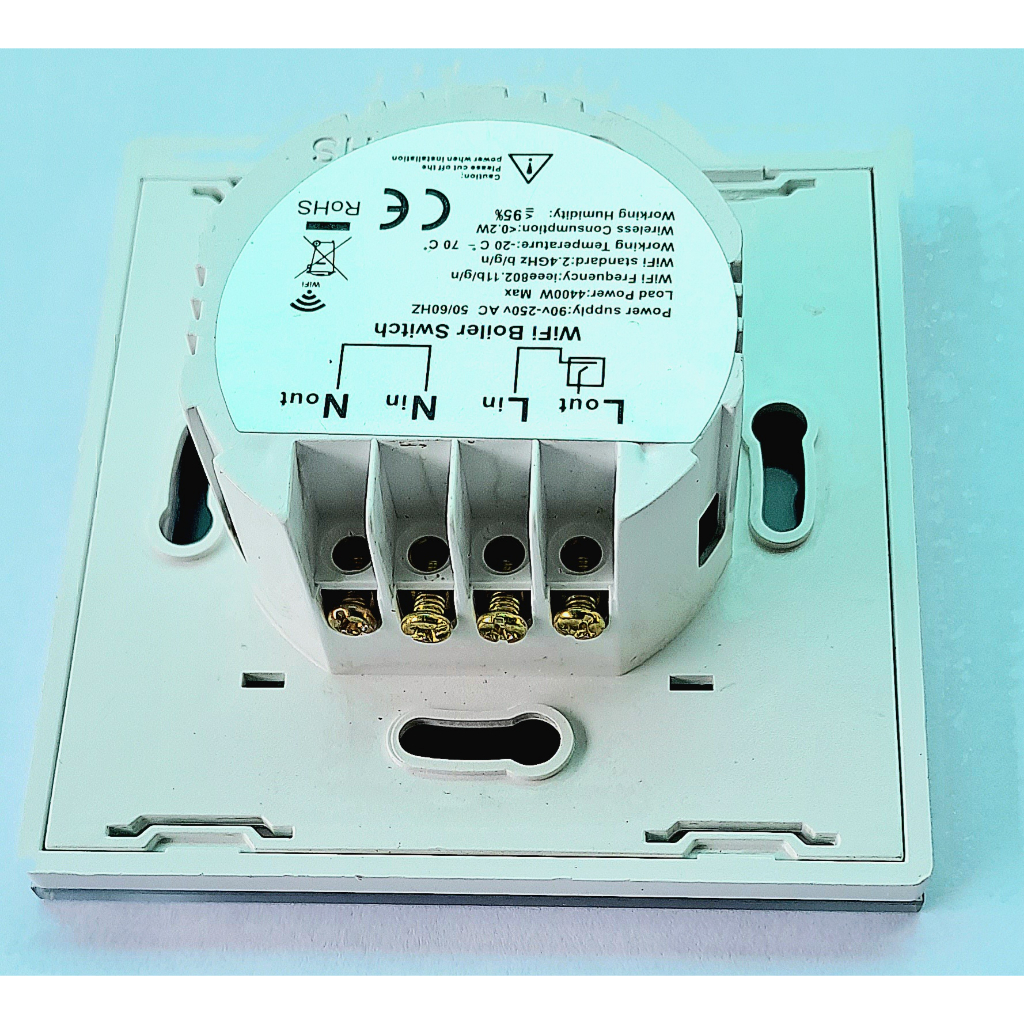 Công tắc nóng lạnh wifi Tuya 86x86mm - Điều khiển, hẹn giờ, đặt lịch trình trên điện thoại qua app Smartlife