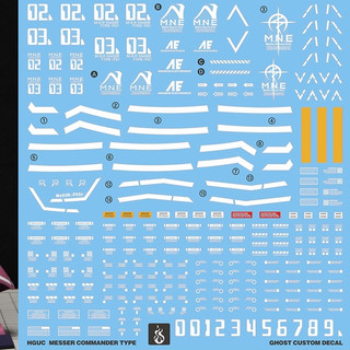 Decal nước cho mô hình HGUC Messer Type 01 / 02 / Command Type