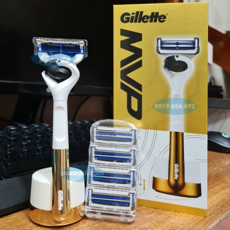 🇻🇳Dao cạo râu cao cấp Gillette MVP 5 đầu cắt +1 tay cầm