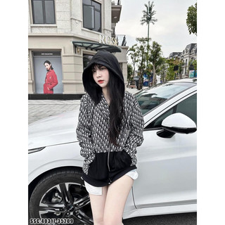 Áo khoác hoodie thom 3 vạch tay có sọc sau lưng - Áo khoác hoddie mũ chữ siêu nét