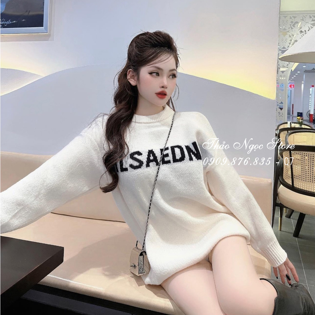 Áo len nữ tay dài form rộng, áo len noel hàng nhập QC!  THẢO NGỌC STORE