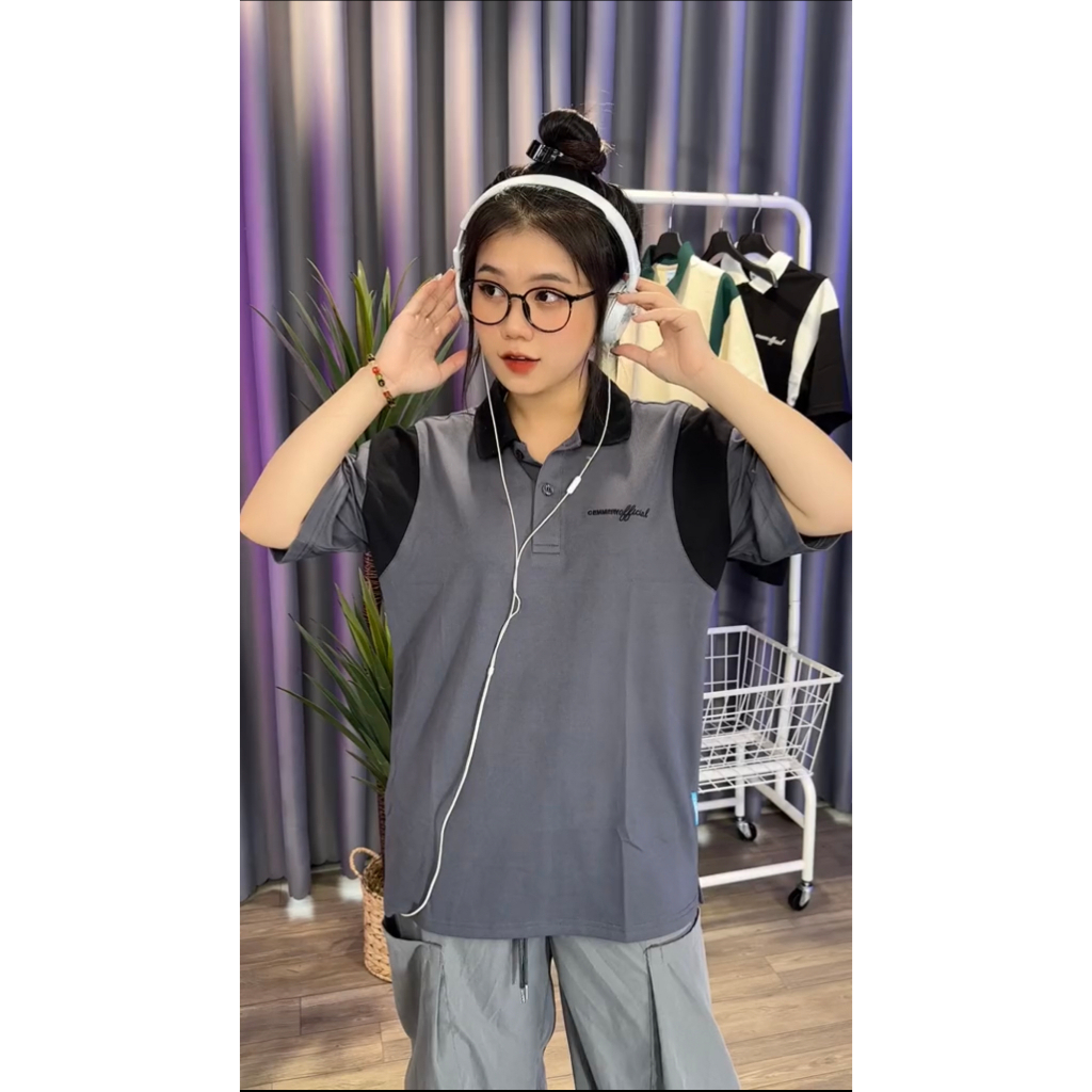 ÁO POLO UNISEX phối mầu cực chất .cotton cá sấu