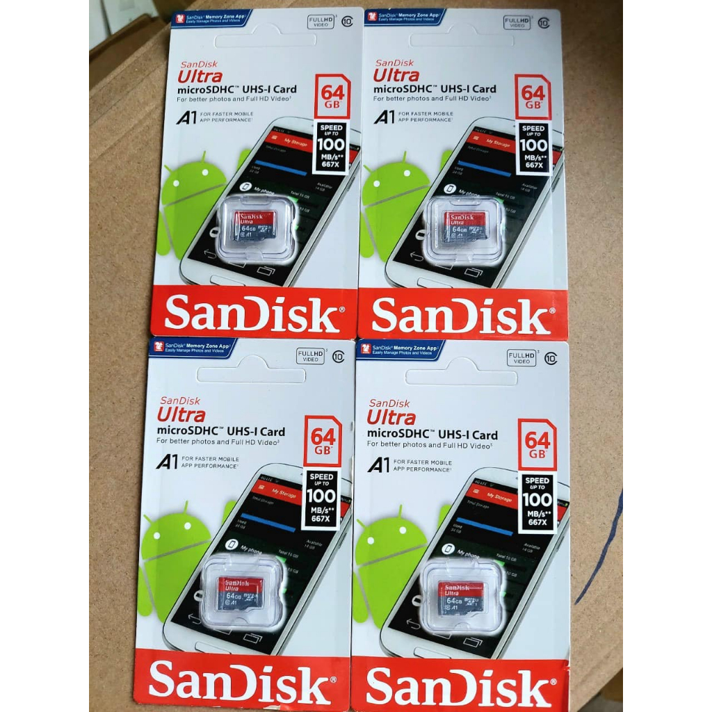 Thẻ nhớ Sandisk chính hãng 64G/32G/16G/8G/4G/2G dùng cho điện thoại, camera, máy ảnh, tốc độ cao, bảo hành 1 năm